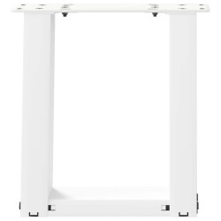 Pieds de table basse en U 2 pièces Blanc 30 x (30-31) cm Acier 