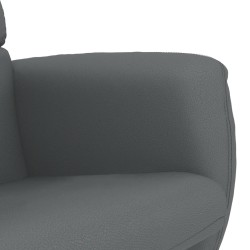 Fauteuil inclinable avec repose-pied gris similicuir 