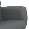 Fauteuil inclinable avec repose-pied gris similicuir 