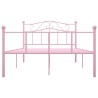 Cadre de lit sans matelas rose métal 120x200 cm 