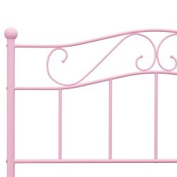 Cadre de lit sans matelas rose métal 120x200 cm 
