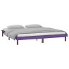Cadre de lit à LED sans matelas 120x190 cm bois massif 