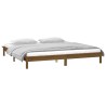 Cadre de lit à LED sans matelas 120x190 cm bois massif 