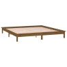 Cadre de lit à LED sans matelas 120x190 cm bois massif 