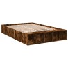 Cadre de lit sans matelas chêne fumé 120x190 cm 