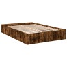 Cadre de lit sans matelas chêne fumé 120x190 cm 