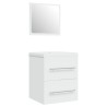 Meuble lavabo avec bassin intégré Blanc Bois d'ingénierie 