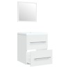 Meuble lavabo avec bassin intégré Blanc Bois d'ingénierie 