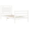 Cadre de lit sans matelas blanc 100x200 cm bois massif 