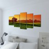 Set de toiles murales imprimées Champs 200 x 100 cm 
