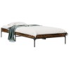 Cadre de lit sans matelas chêne fumé 75x190 cm 