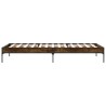Cadre de lit sans matelas chêne fumé 75x190 cm 