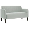 Canapé causeuse gris clair 109 cm velours 