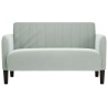 Canapé causeuse gris clair 109 cm velours 