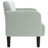 Canapé causeuse gris clair 109 cm velours 