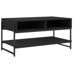 Table basse noir 90x50x45 cm bois d'ingénierie 