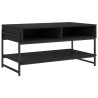 Table basse noir 90x50x45 cm bois d'ingénierie 
