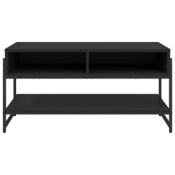 Table basse noir 90x50x45 cm bois d'ingénierie 