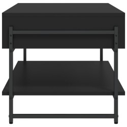 Table basse noir 90x50x45 cm bois d'ingénierie 