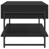 Table basse noir 90x50x45 cm bois d'ingénierie 