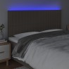 Tête de lit à LED Taupe 160x5x118/128 cm Tissu 