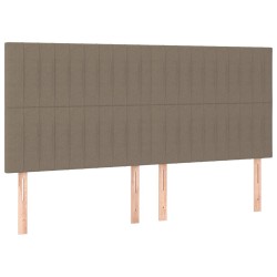 Tête de lit à LED Taupe 160x5x118/128 cm Tissu 
