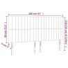 Tête de lit à LED Taupe 160x5x118/128 cm Tissu 