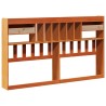 Tête de lit avec rangement cire marron 200cm bois massif de pin 