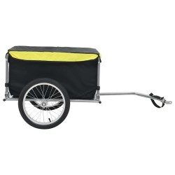 Remorque de vélo noir et jaune 65 kg 