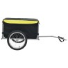 Remorque de vélo noir et jaune 65 kg 