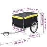 Remorque de vélo noir et jaune 65 kg 
