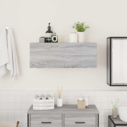 Armoire murale de bain sonoma gris 80x25x30cm bois d'ingénierie 