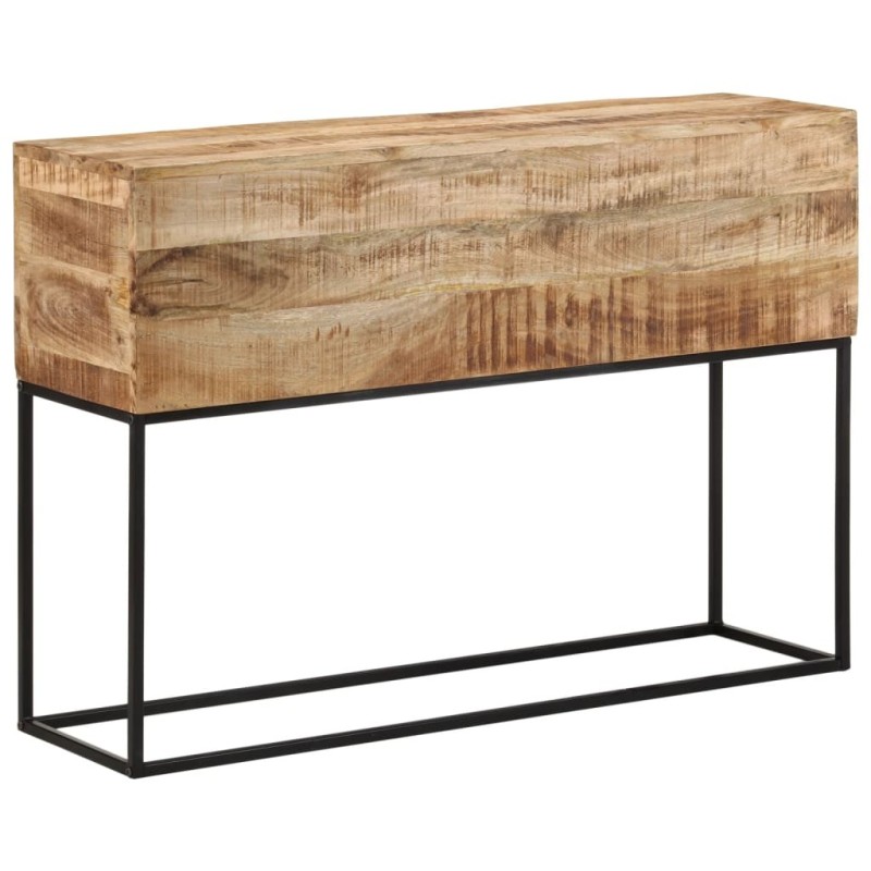 Table console 110x30x75 cm bois de manguier massif brut et fer Table console 110x30x75 cm bois de manguier massif brut et fer
