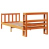 Cadre de lit avec tête de lit sans matelas cire marron 75x190cm 
