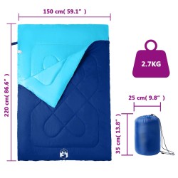 Sac de couchage double et oreillers adultes camping 3-4 saisons 
