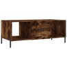 Table basse chêne fumé 102x50x40 cm bois d'ingénierie 