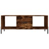 Table basse chêne fumé 102x50x40 cm bois d'ingénierie 