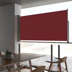 Auvent latéral rétractable de patio 80x300 cm Rouge 