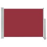 Auvent latéral rétractable de patio 80x300 cm Rouge 