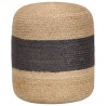 Pouf fait à la main Gris foncé 40 x 45 cm Jute  