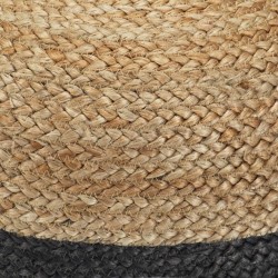 Pouf fait à la main Gris foncé 40 x 45 cm Jute  