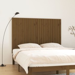 Tête de lit murale Marron miel 166x3x110 cm Bois massif de pin 