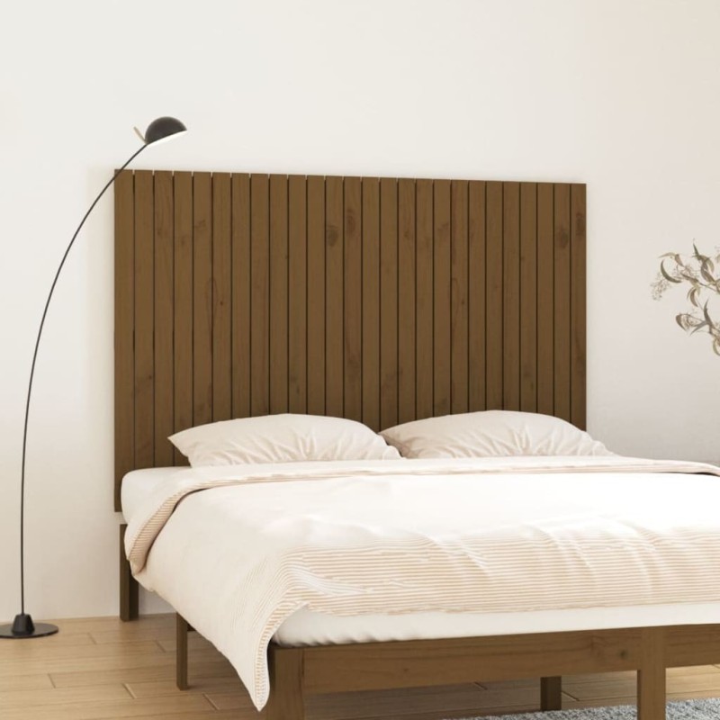 Tête de lit murale Marron miel 166x3x110 cm Bois massif de pin Tête de lit murale Marron miel 166x3x110 cm Bois massif de pin
