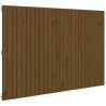 Tête de lit murale Marron miel 166x3x110 cm Bois massif de pin 