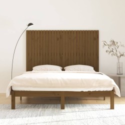 Tête de lit murale Marron miel 166x3x110 cm Bois massif de pin 