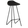Tabourets de bar lot de 2 noir cuir véritable 