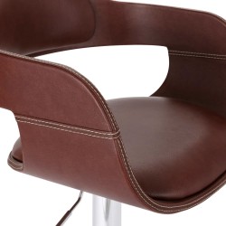 Tabouret de bar Marron Similicuir 