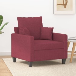 Fauteuil Rouge bordeaux 60 cm Tissu 