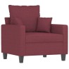 Fauteuil Rouge bordeaux 60 cm Tissu 