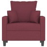 Fauteuil Rouge bordeaux 60 cm Tissu 